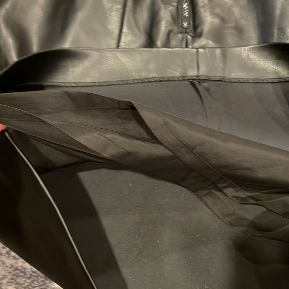 CARMEN MARC VALVO FOX LEATHER SKIRT - Picture 6 of 8